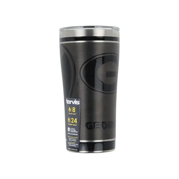 Georgia Bulldogs 20oz NCAA Gobelet Isotherme en Acier Inoxydable Noir