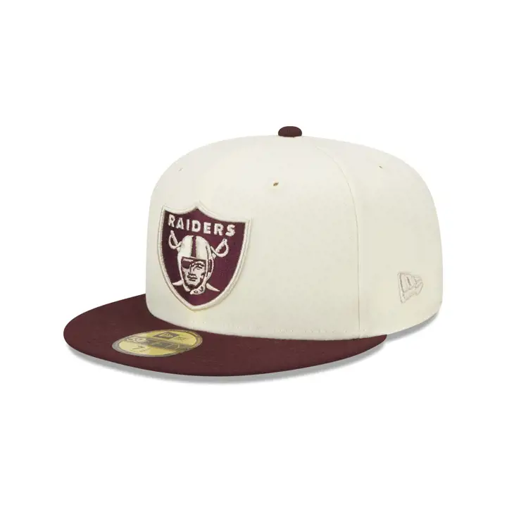 Casquette 59FIFTY NFL Color UV Las Vegas Raiders C/M ivoire/marron