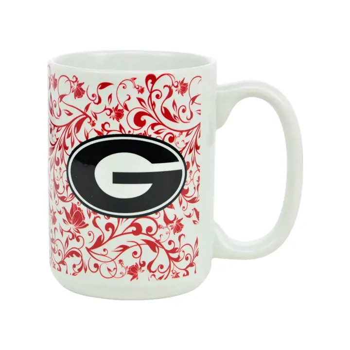 Mug à café floral 443 ml Georgia Bulldogs AST