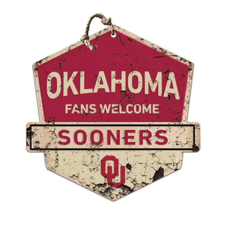 Enseigne du badge des Oklahoma Sooners - Cave de fan