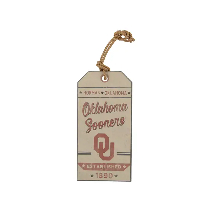 Étiquette suspendue esprit d'équipe des Oklahoma Sooners ast