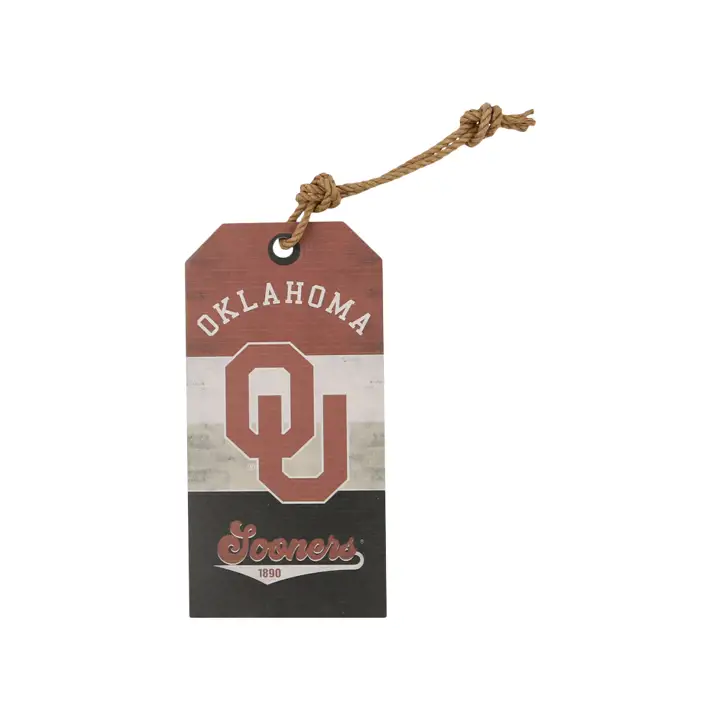 Étiquette à suspendre Oklahoma Sooners - Logo rétro