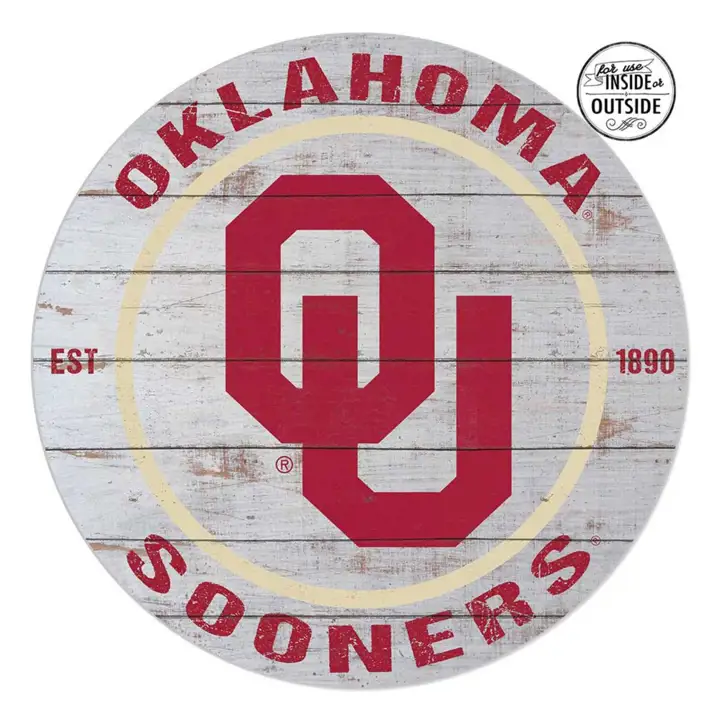 Panneau circulaire 20x20 Oklahoma Sooners - Classique