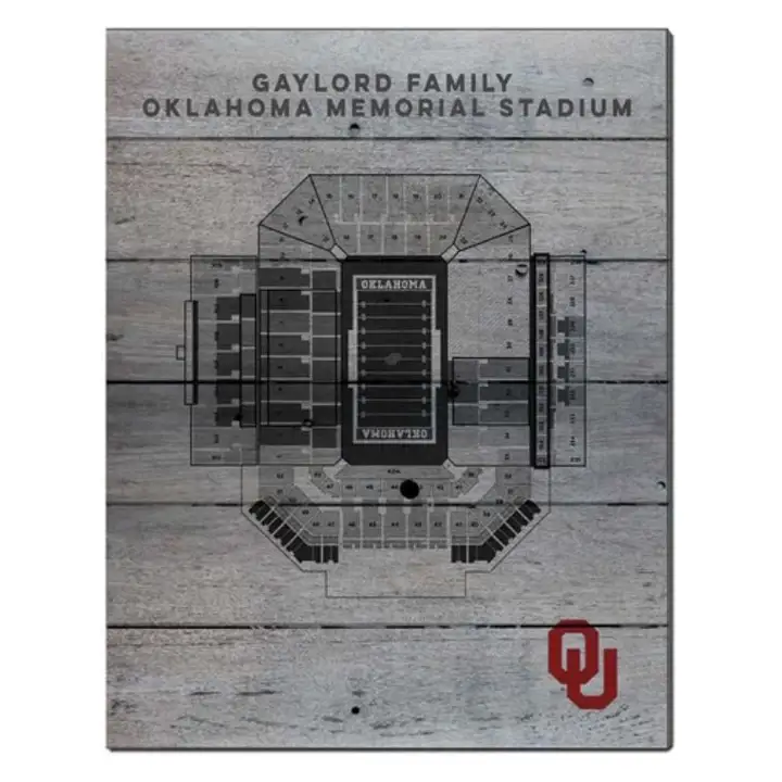 Tableau des sièges du stade des Oklahoma Sooners 16x20