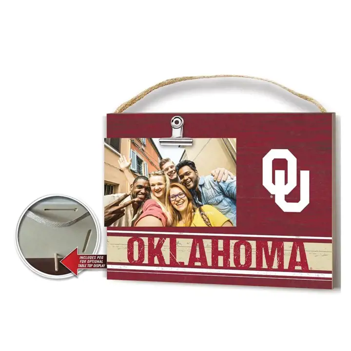 Plaque à pince aux couleurs de l'équipe des Oklahoma Sooners