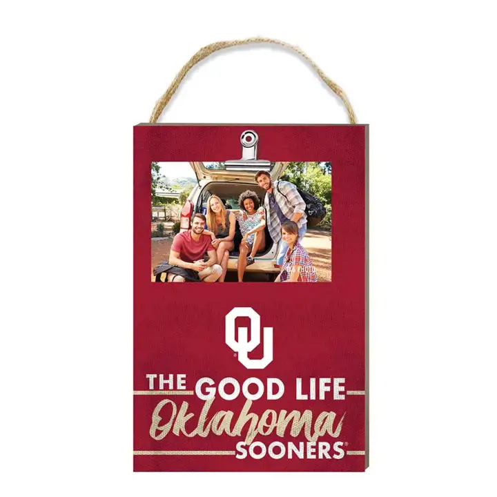 Plaque à pince Oklahoma Sooners 8x12 "The Good Life" ast