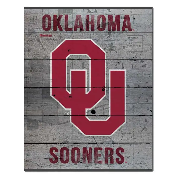 "Oklahoma Sooners 16x20 « Route vers la Victoire » Pallet Pride ast"