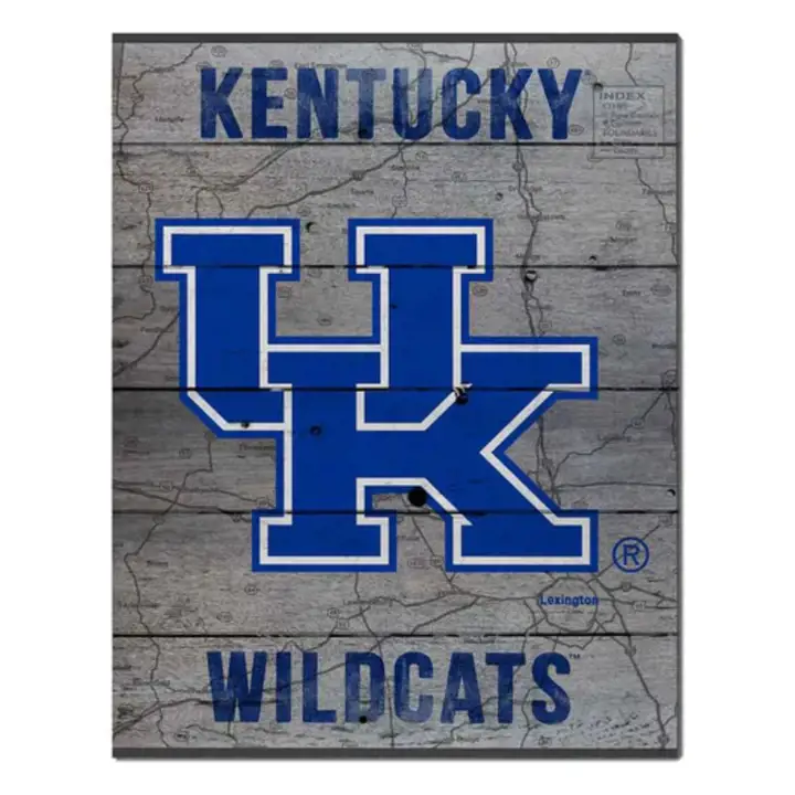 "Tableau « Route vers la Victoire » Kentucky Wildcats 16x20 en bois de palette"