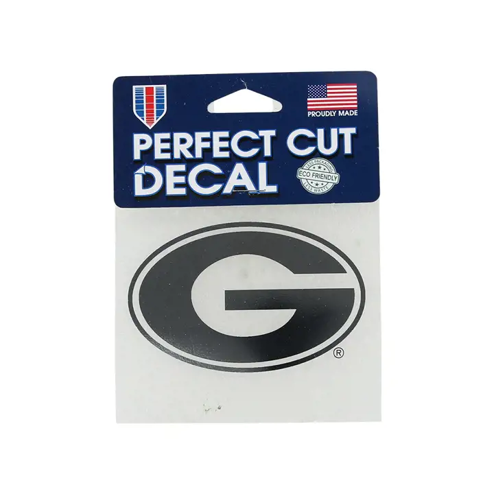 Georgia Bulldogs autocollant découpé 4x4 - Argent