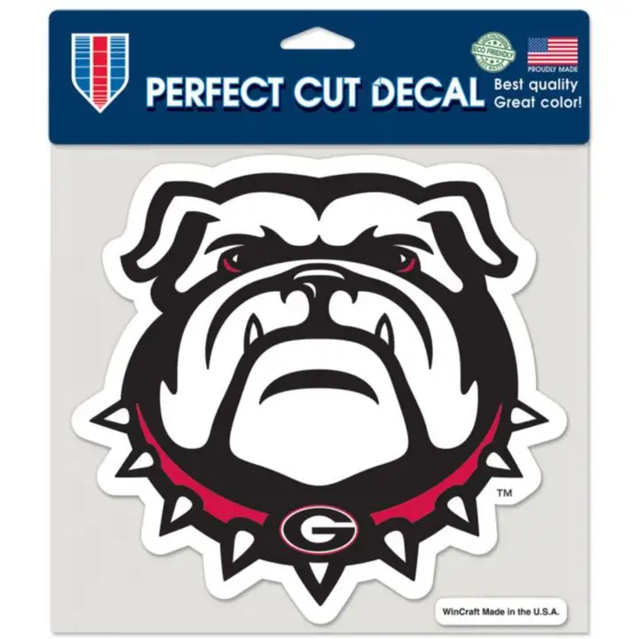 Georgia Bulldogs Autocollant découpé 8x8 - Couleur ass.