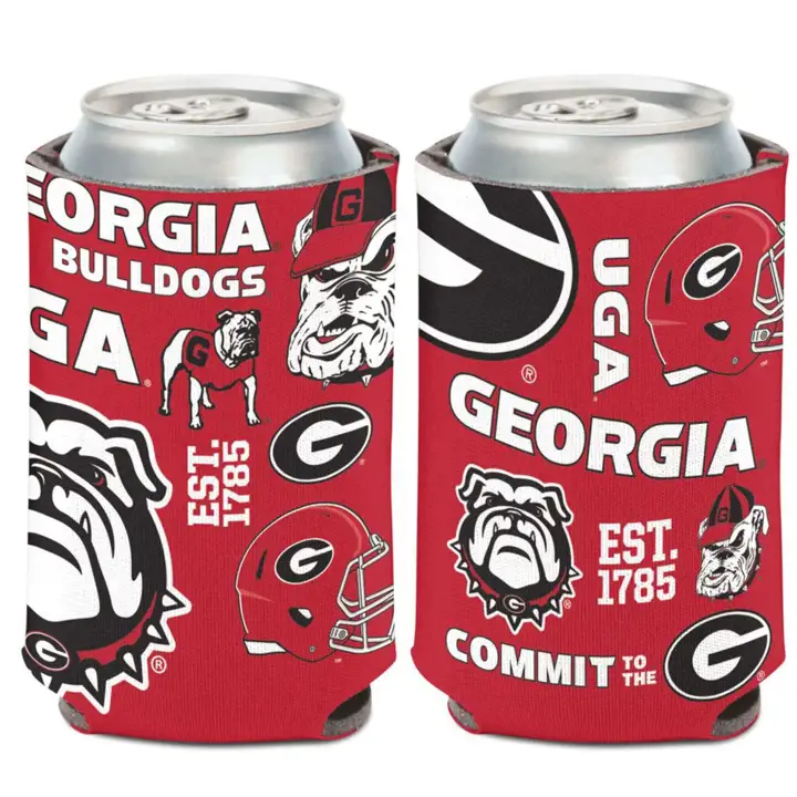 Georgia Bulldogs Can Coozie - Motif dispersé