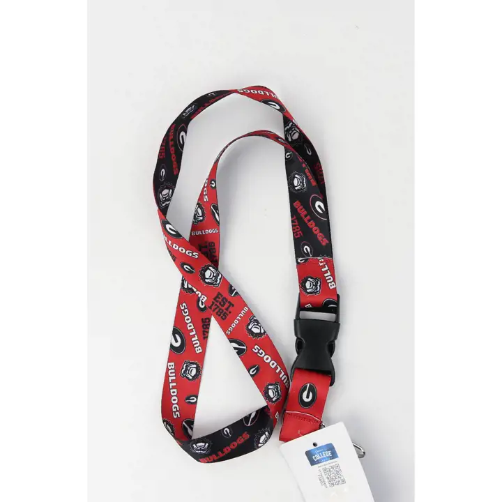 Cordon d'équipe Georgia Bulldogs avec motif dispersé ast