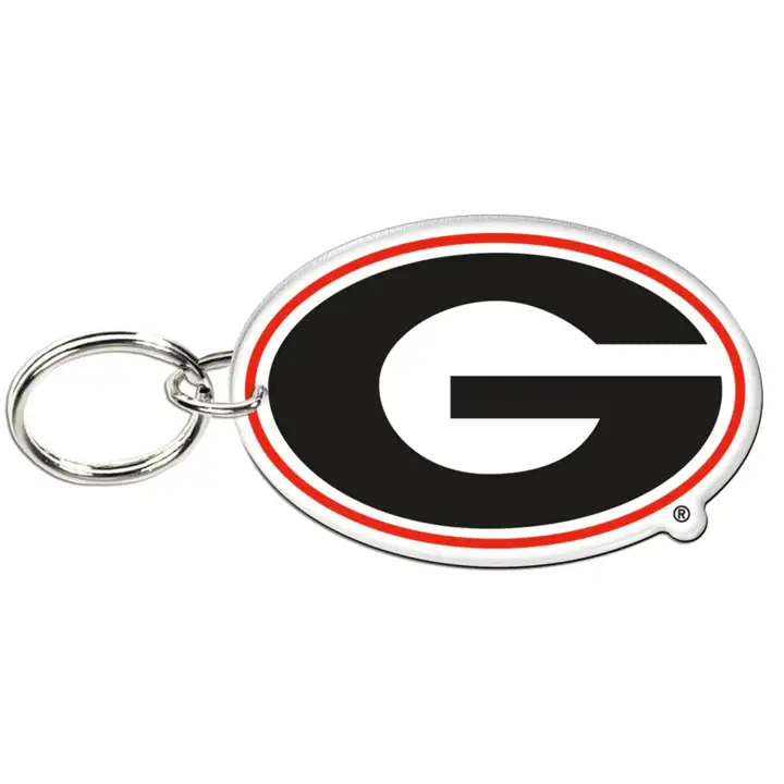 Porte-clés en acrylique de qualité supérieure Georgia Bulldogs ast
