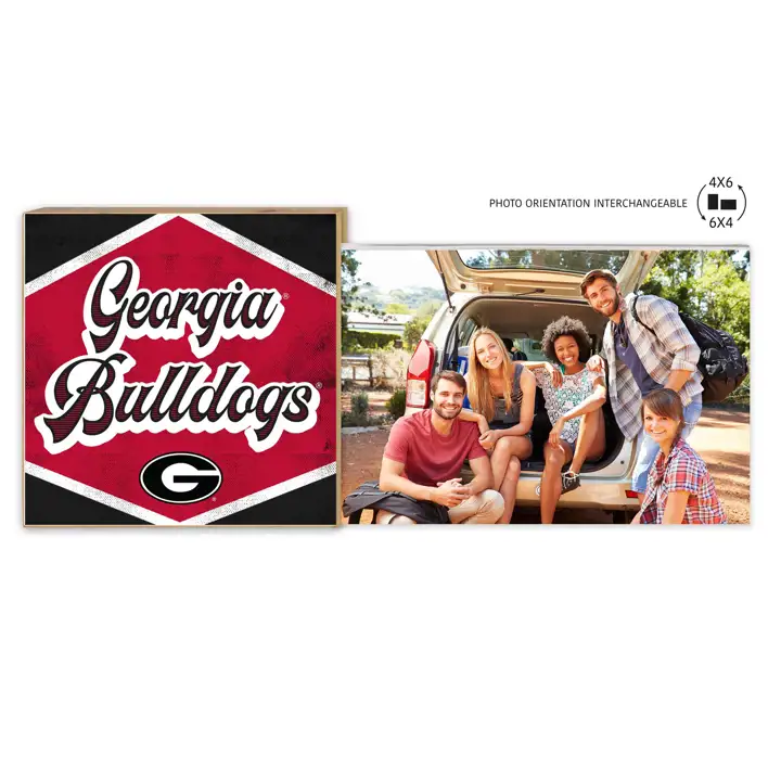 Cadre flottant rétro Georgia Bulldogs Diamond