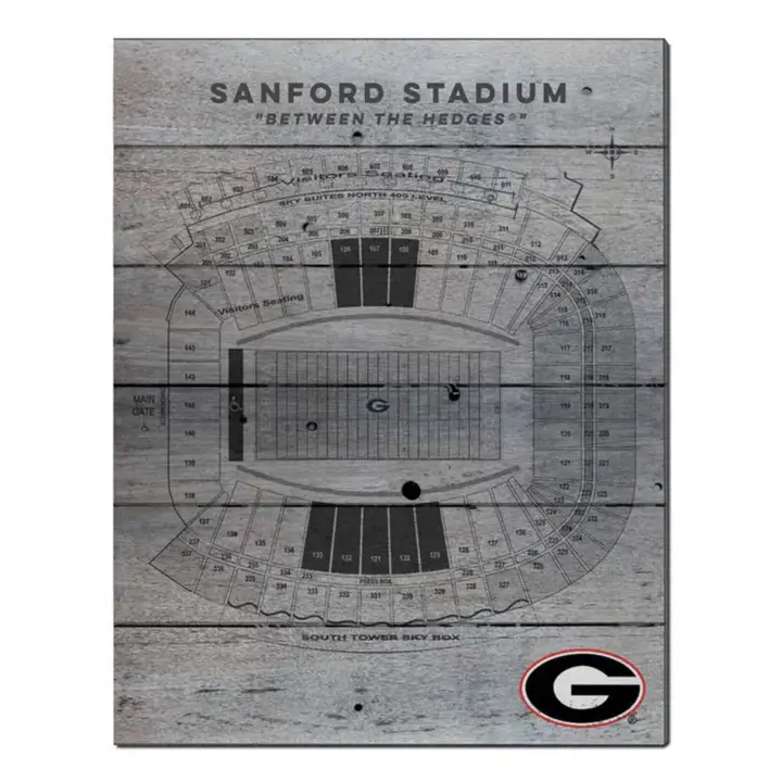 Plan de sièges du stade des Georgia Bulldogs 16x20