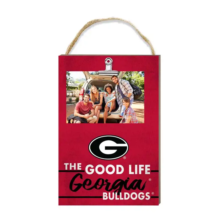 "Plaque à pince « The Good Life » Georgia Bulldogs 8x12"