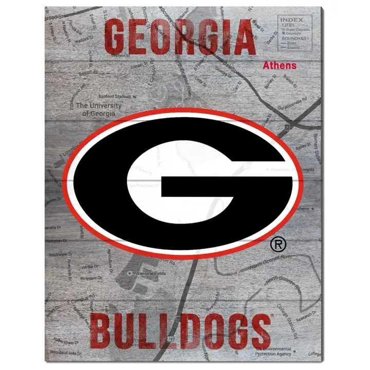 "Georgia Bulldogs 16x20 \"La Route de la Victoire\" Fierté de Palette ast"