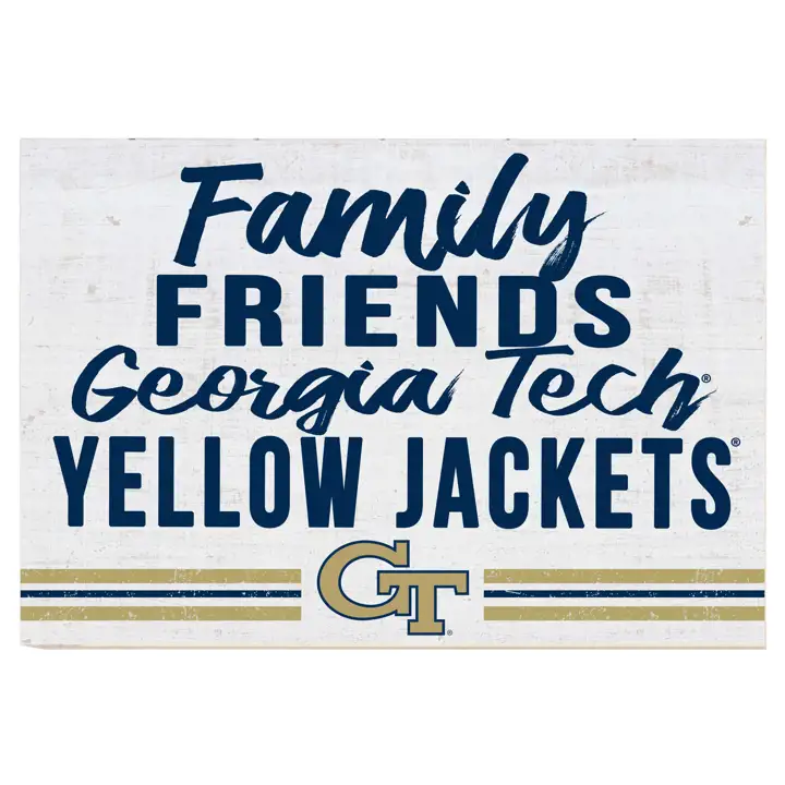 Panneaux 34x23 Georgia Tech Yellow Jackets Family Friend ast