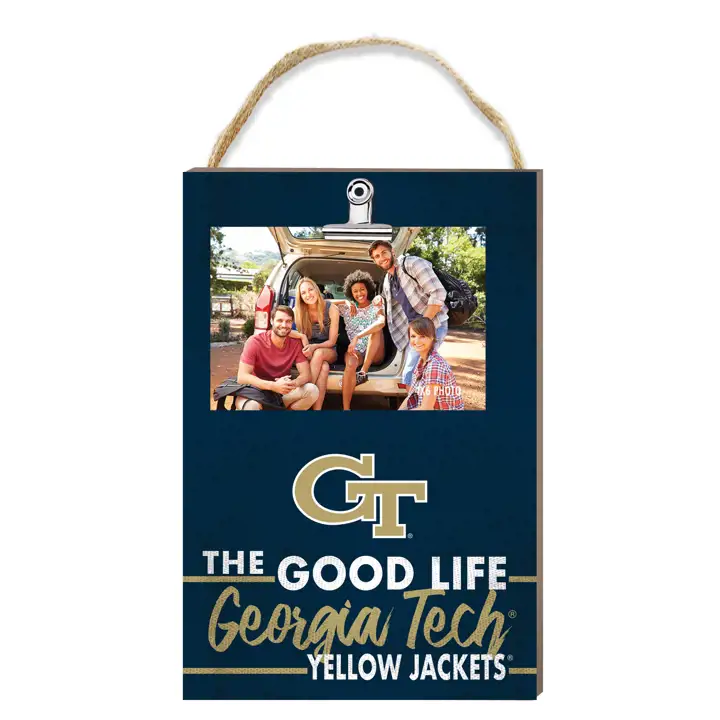 Plaque à pince Georgia Tech Yellow Jackets 8x12 "The Good Life"