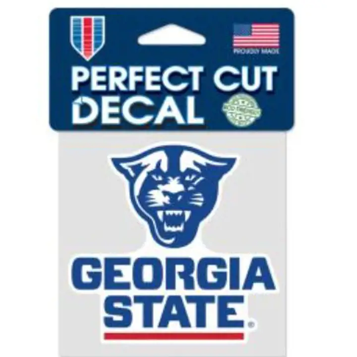 Décalque découpé à l'emporte-pièce Georgia State Panthers 4x4 - Couleur ast