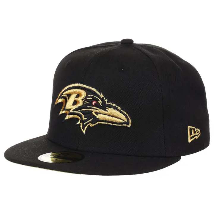 Baltimore Ravens NFL Metallic Thread 59FIFTY BLK