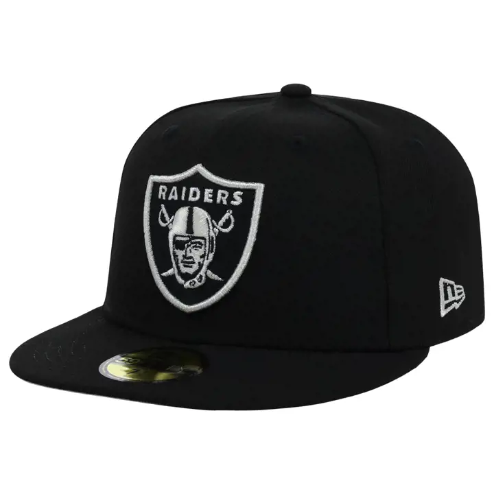 Las Vegas Raiders NFL Metallic Thread 59FIFTY BLK