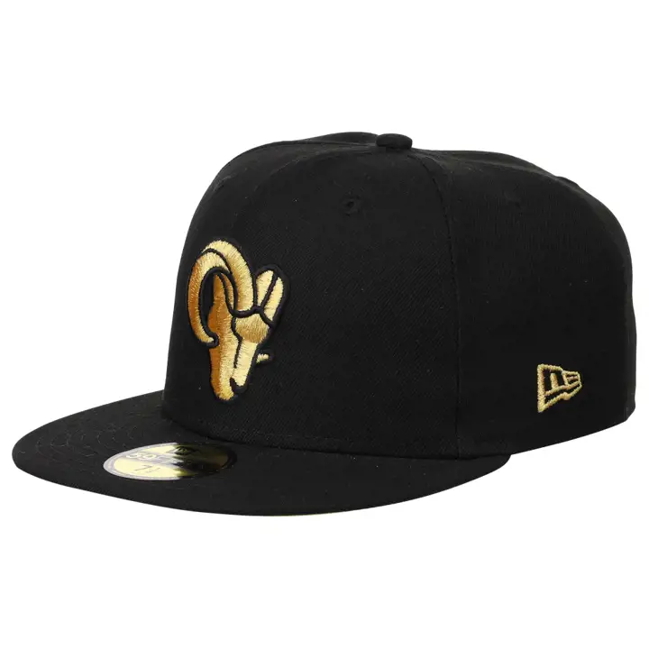 Casquette 59FIFTY NFL Los Angeles Rams métallisée noire