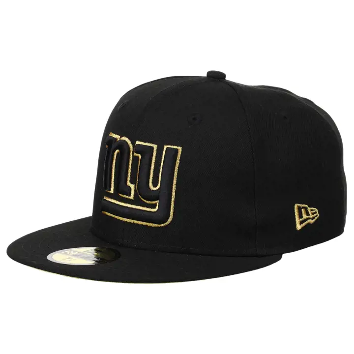 New York Giants NFL Metallic Thread 59FIFTY BLK