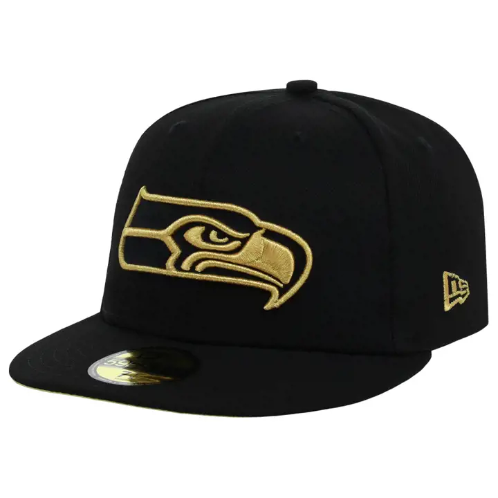 Seattle Seahawks NFL Metallic Thread 59FIFTY NOIR