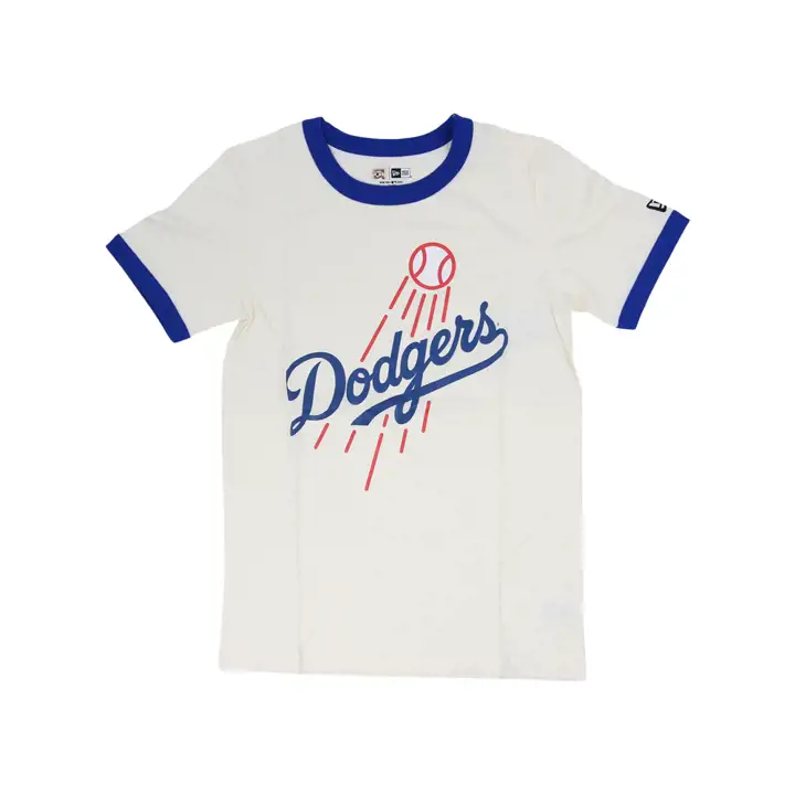 T-shirt mélangé DODGERS MLB NE Ringer blanc