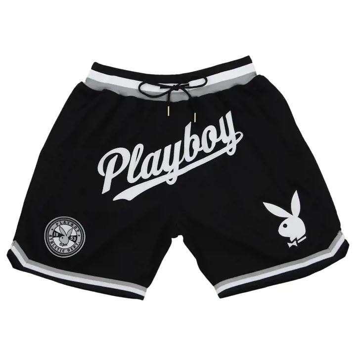 Playboy Playboy Black Tux Mesh Shorts noir/blanc