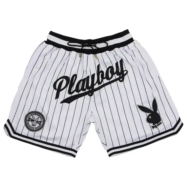 Shorts en mesh Playboy blanc/noir