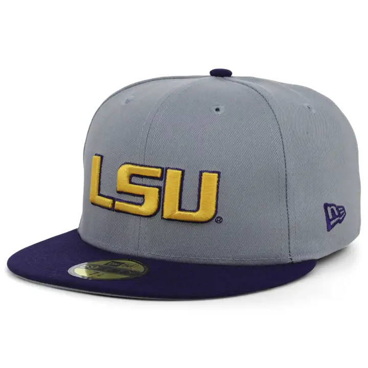 L.S.U. NCAA 2TONE 59FIFTY gris/violet
