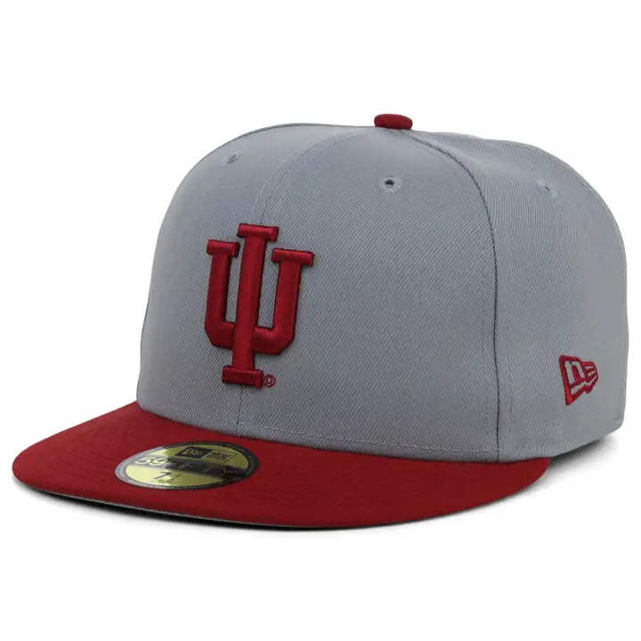 Indiana Hoosiers NCAA 2TONE 59FIFTY gris/carmin