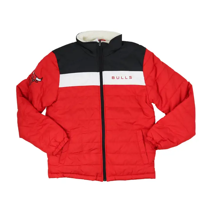 Veste doublée en sherpa Chicago Bulls NBA Perfect Game rouge/bla/b