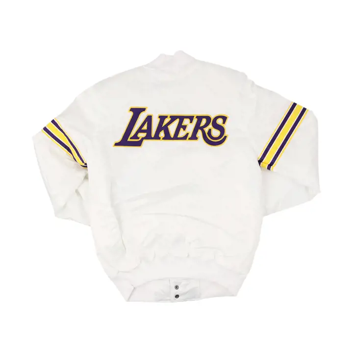 Los Angeles Lakers Nba The Poward Forward Veste en satin blanche