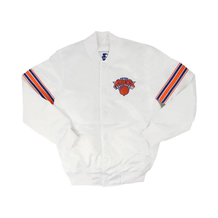 New York Knicks Nba The Poward Forward Veste Satinée Blanc