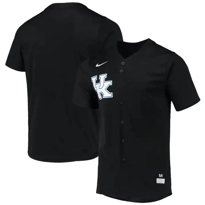 Maillot de baseball réplique à boutons Kentucky Wildcats noir