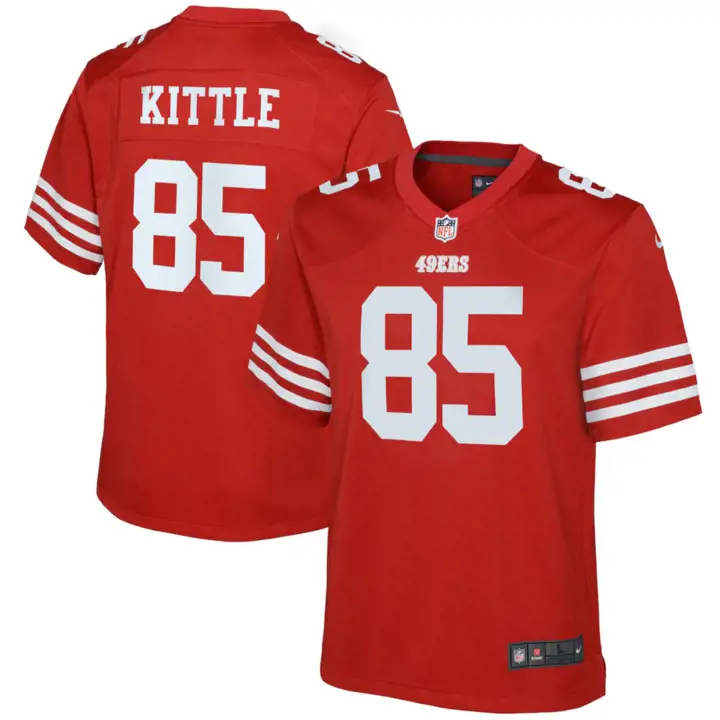 Maillot de match NFL enfant San Francisco 49ers George Kittle rouge