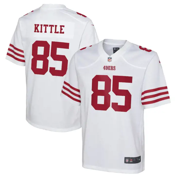 Maillot de match NFL enfant San Francisco 49ers George Kittle Blanc