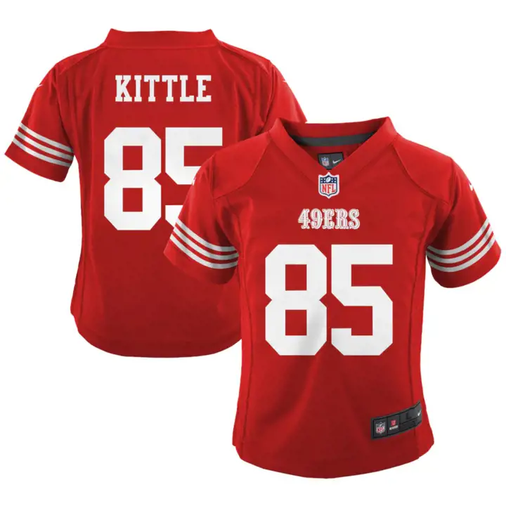 Maillot de match NFL enfant des 49ers de San Francisco George Kittle Rouge