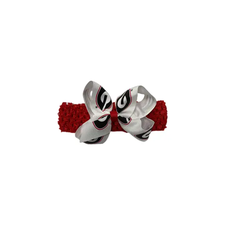 Serre-tête au crochet Georgia Bulldogs avec logo