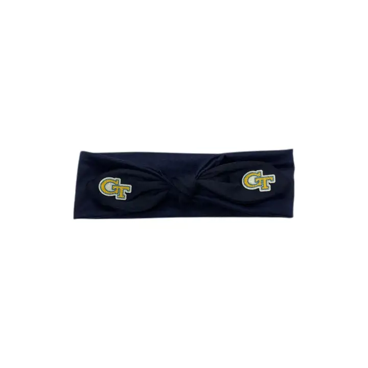 Bandeau en coton noué Georgia Tech Yellow Jackets