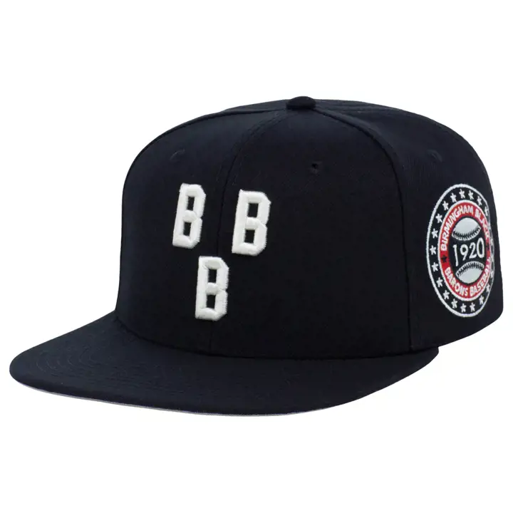 Birmingham Black Barons NLB Casquette plate blk/blk/gry