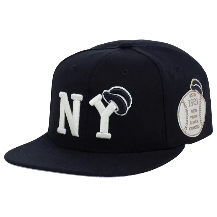 New York Black Yankees NLB City Arch YTH Casquette Snapback noir/noir/gris