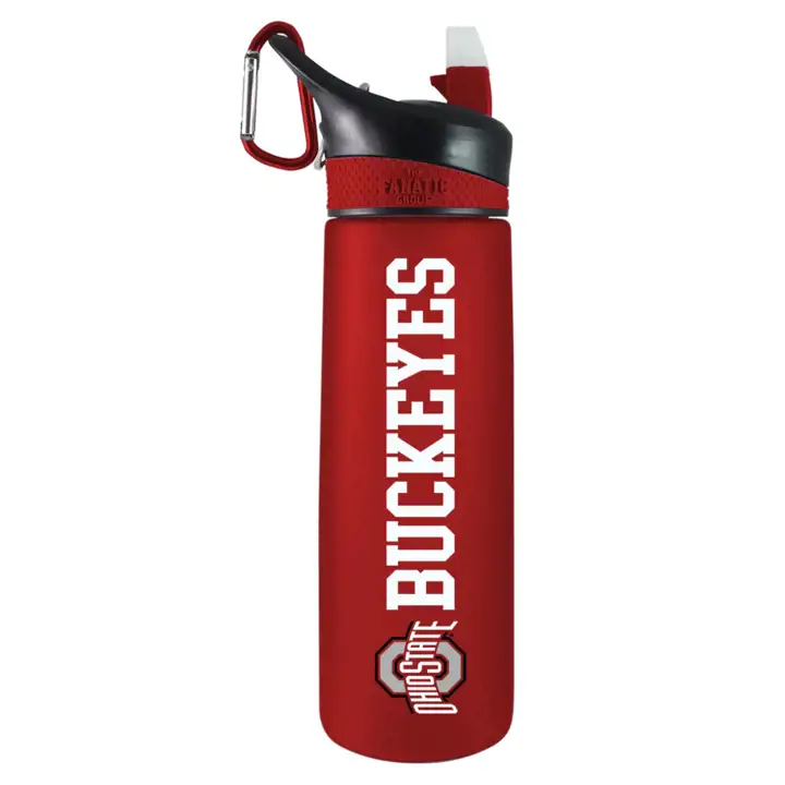 Bouteille de sport Tritan givré de 24 oz, rouge, des Buckeyes de l'Ohio State