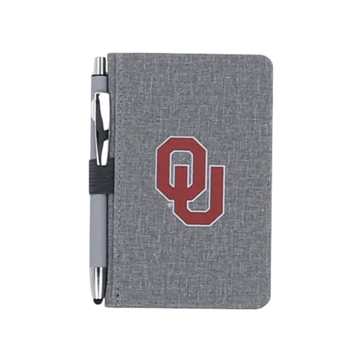 Carnet de poche Oklahoma Sooners avec stylo gris