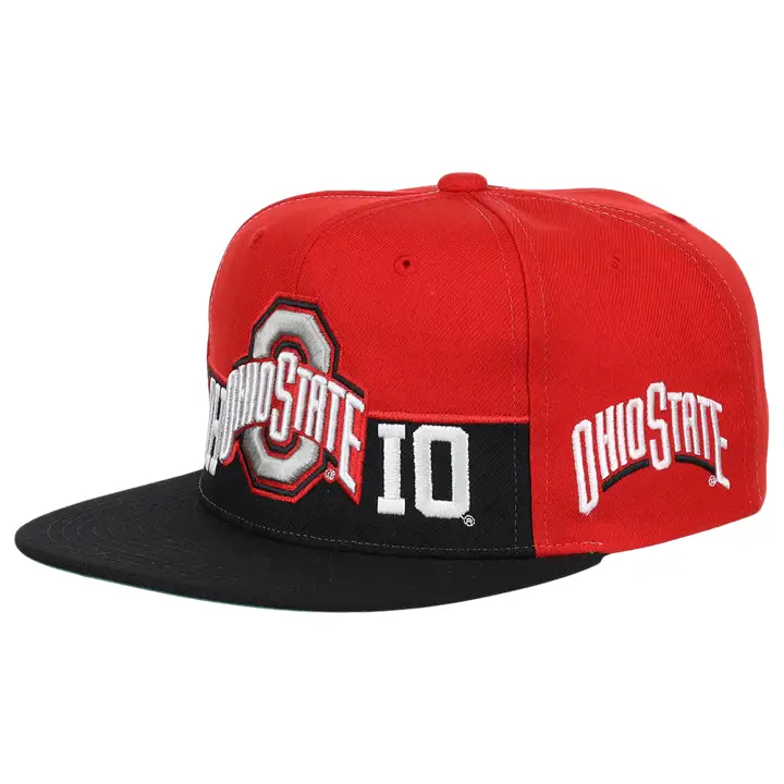 Casquette snapback Ohio State Buckeyes NCAA bicolore rouge/noir