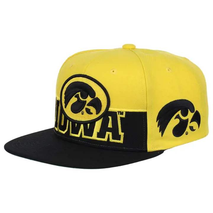 Casquette snapback bicolore jaune/noir Iowa Hawkeyes NCAA