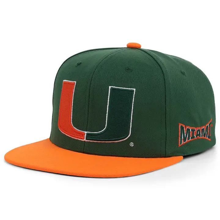 Casquette snapback Miami Hurricanes NCAA Team Origins verte